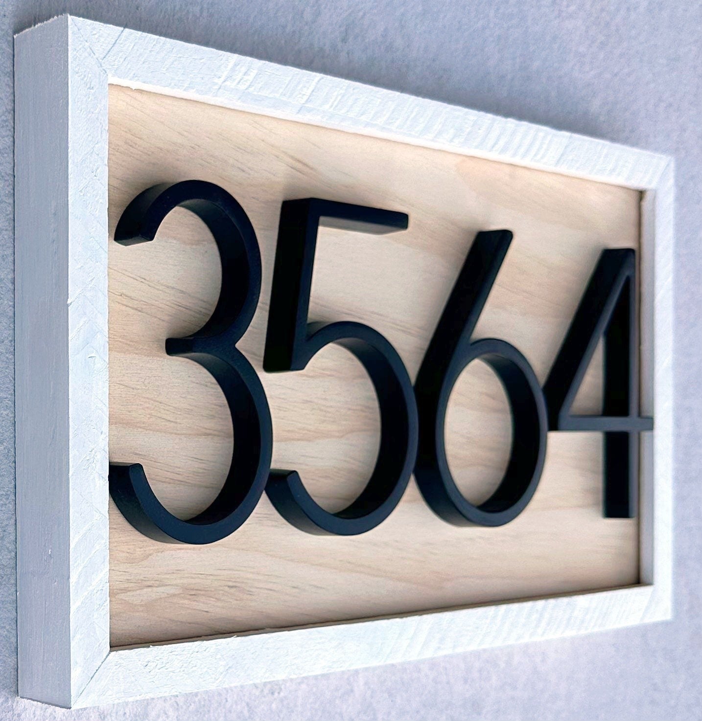 House Number Sign, House Number Plaque, Horizontal House Number Sign, House Numbers, Personalized Sign, Housewarming Gift, Wood Sign