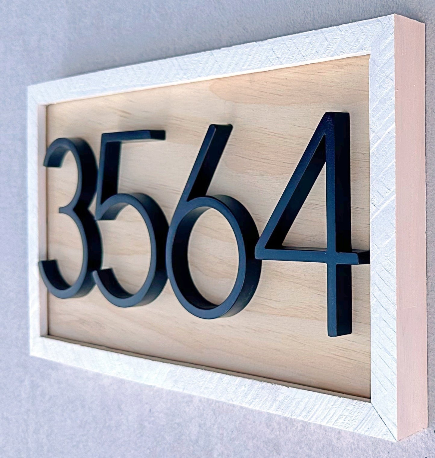 House Number Sign, House Number Plaque, Horizontal House Number Sign, House Numbers, Personalized Sign, Housewarming Gift, Wood Sign
