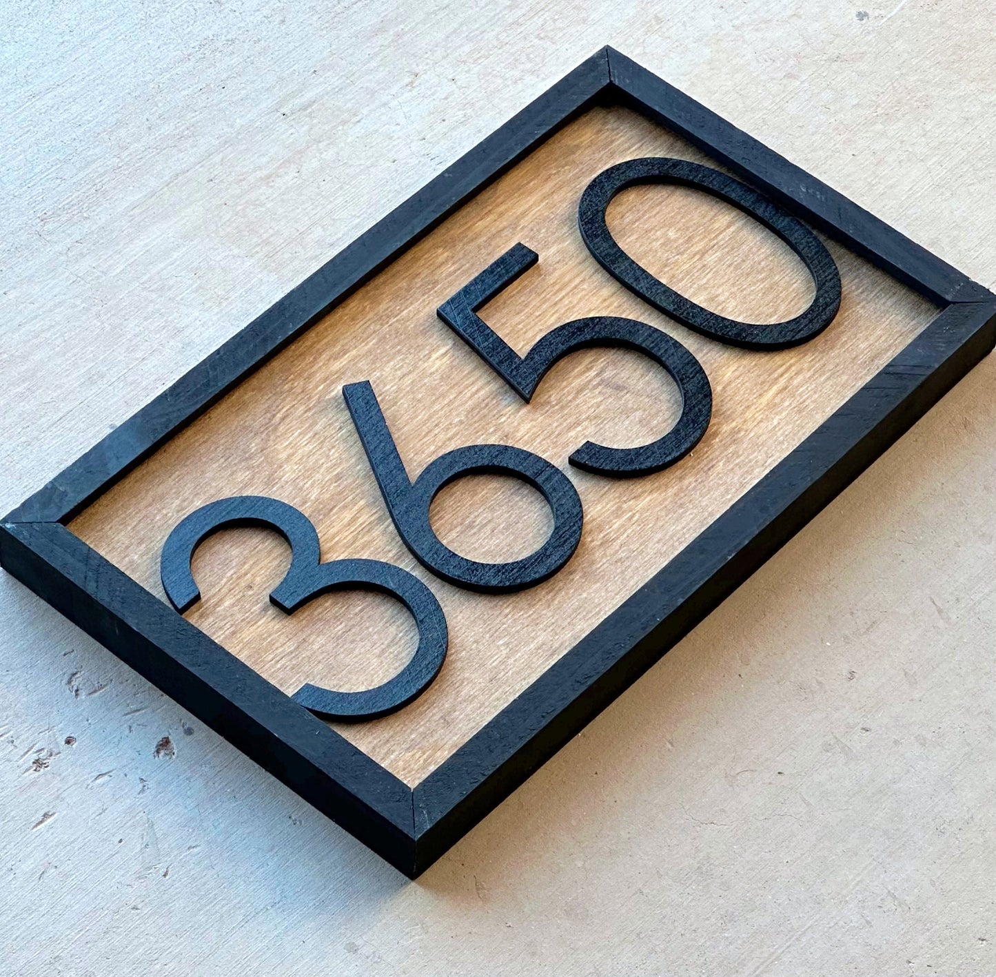 Address Number Sign, House Number Plaque, Horizontal House Number Sign, House Numbers, Personalized Sign, Housewarming Gift, Wood Sign
