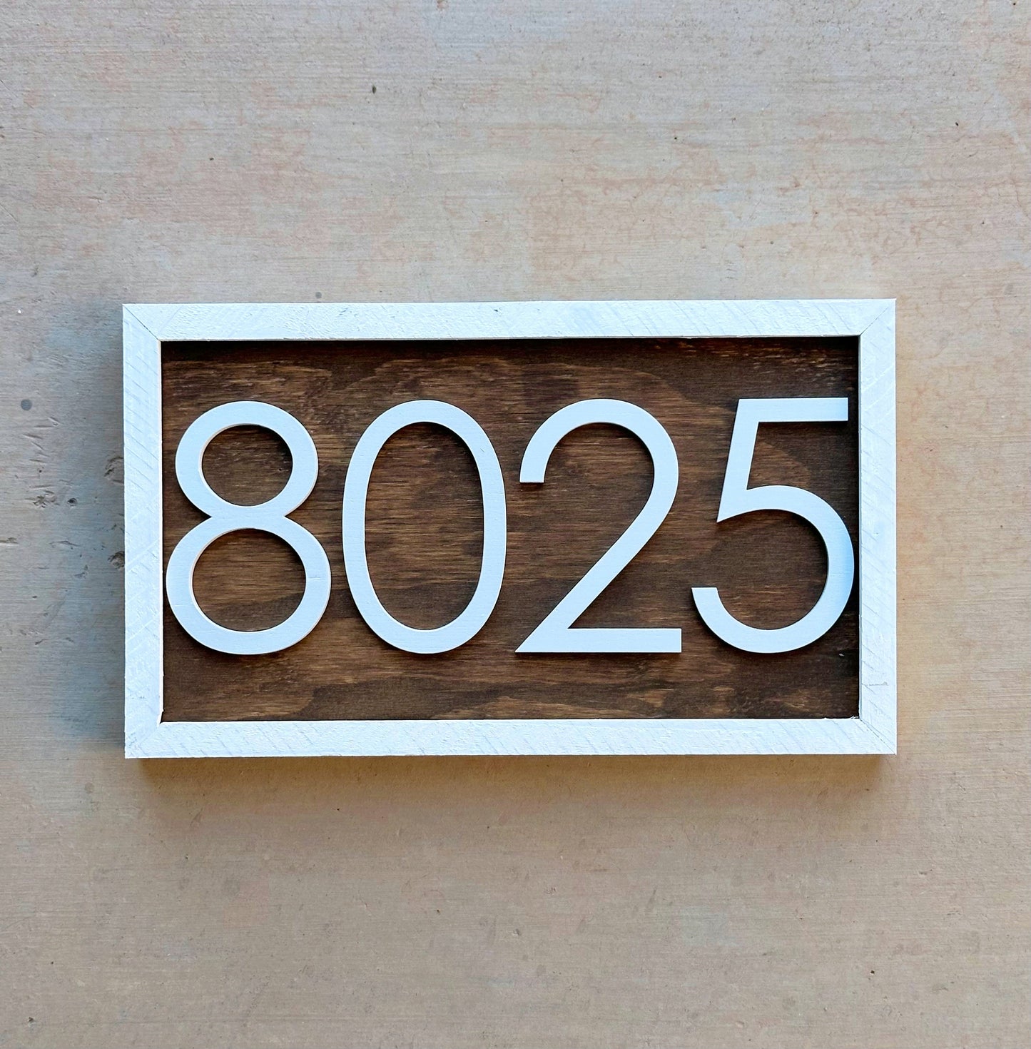 Address Number Sign, House Number Plaque, Horizontal House Number Sign, House Numbers, Personalized Sign, Housewarming Gift, Wood Sign