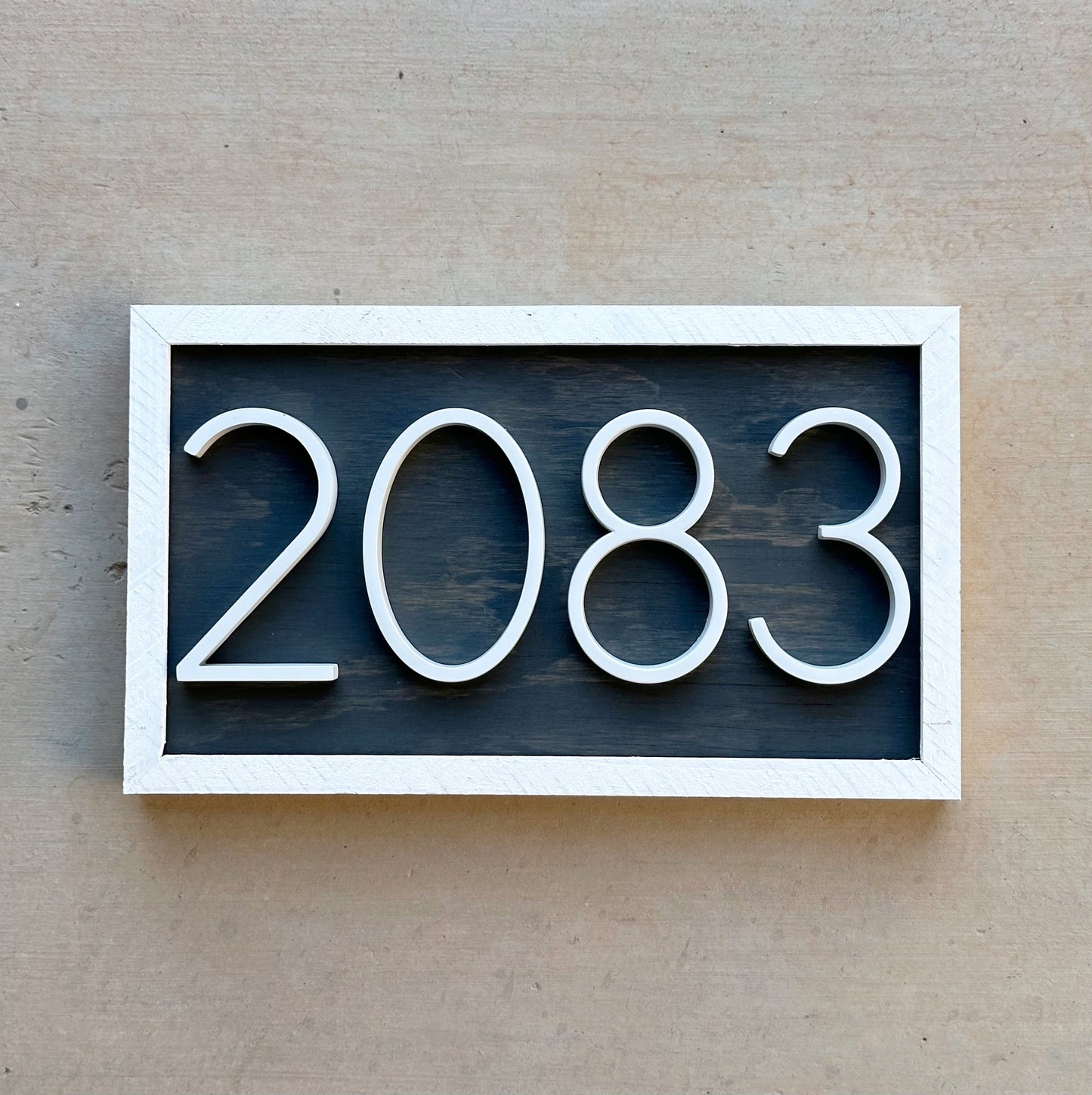 House Number Sign, House Number Plaque, Horizontal House Number Sign, House Numbers, Personalized Sign, Housewarming Gift, Wood Sign