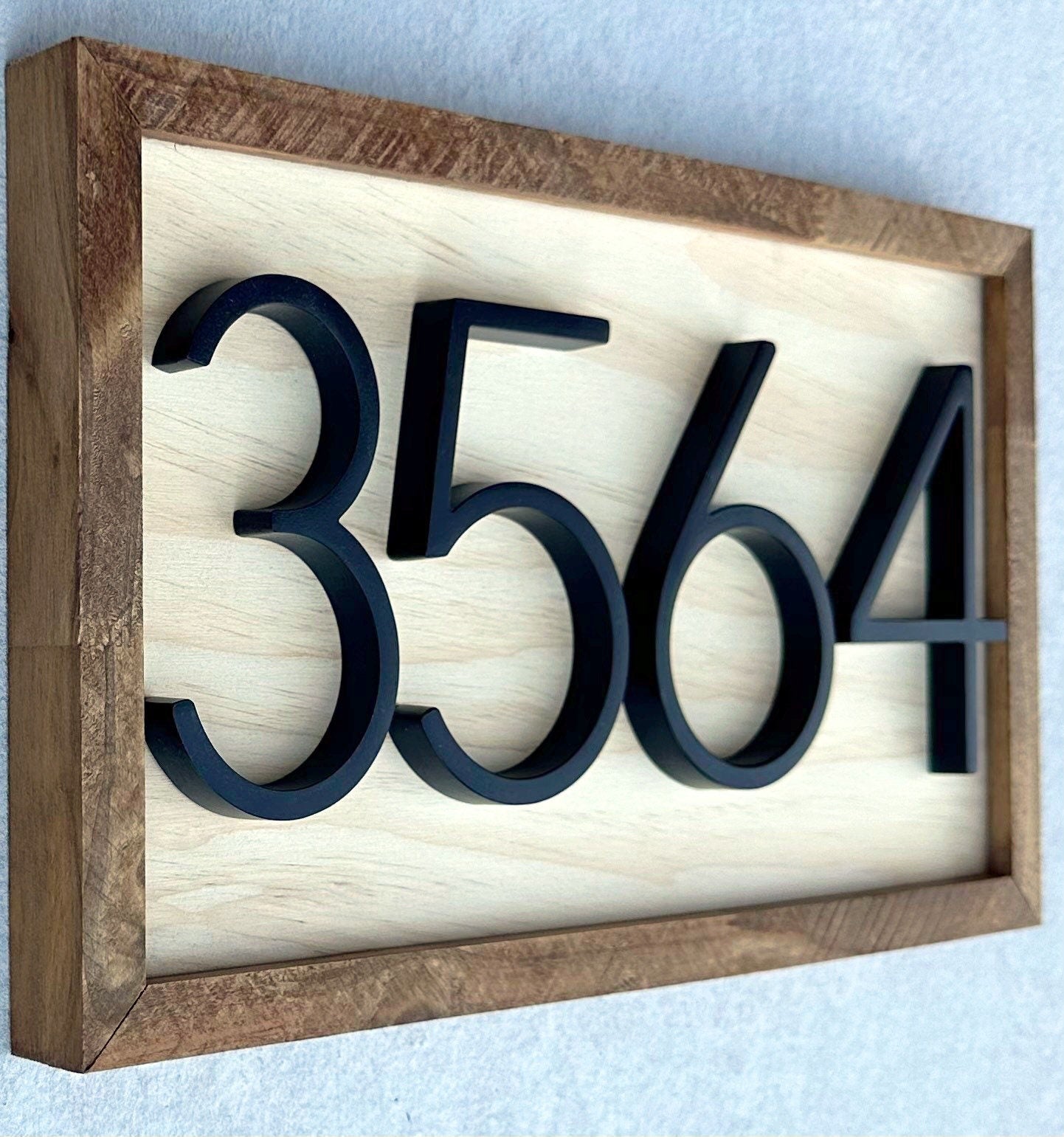 House Number Sign, House Number Plaque, Horizontal House Number Sign, House Numbers, Personalized Sign, Housewarming Gift, Wood Sign