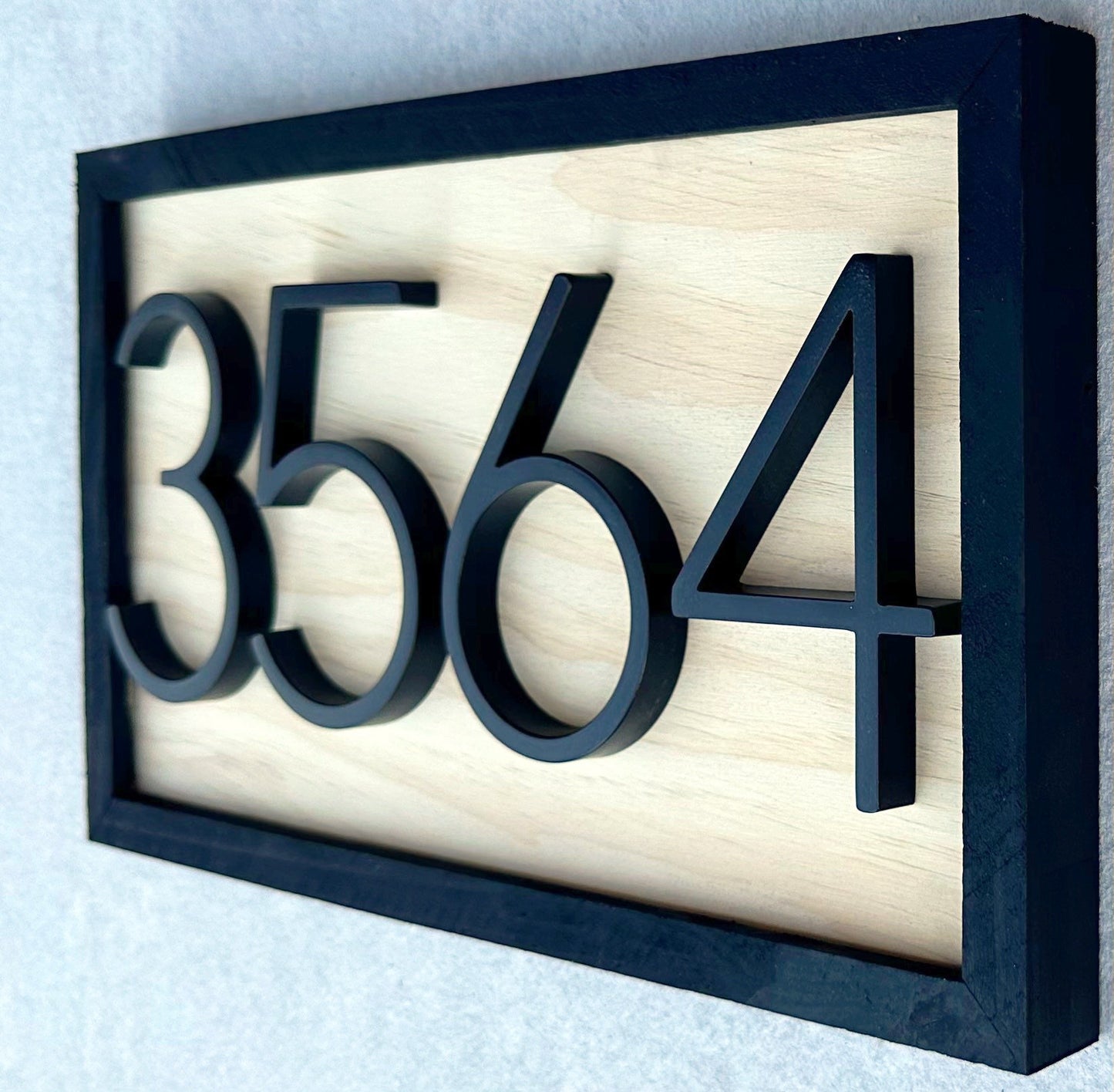 House Number Sign, House Number Plaque, Horizontal House Number Sign, House Numbers, Personalized Sign, Housewarming Gift, Wood Sign
