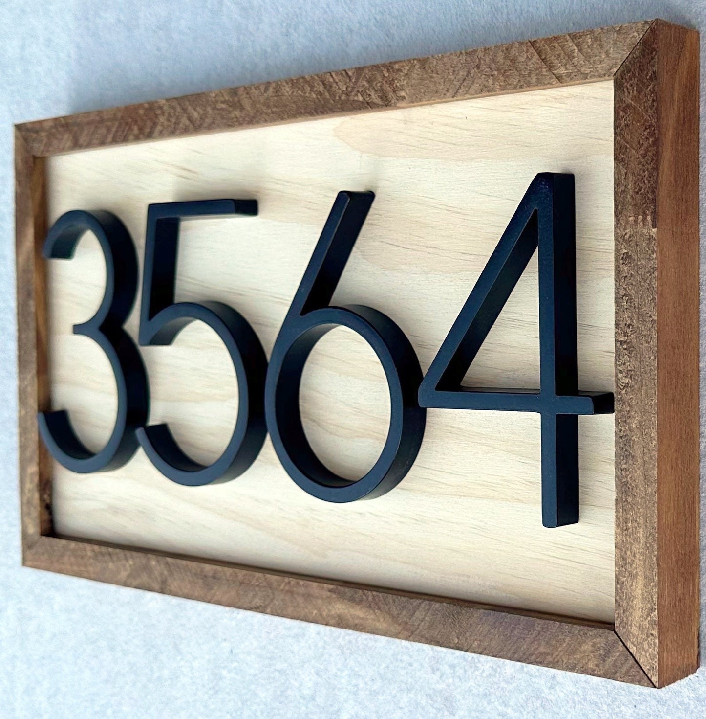 House Number Sign, House Number Plaque, Horizontal House Number Sign, House Numbers, Personalized Sign, Housewarming Gift, Wood Sign