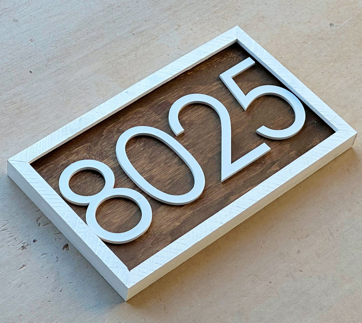 Address Number Sign, House Number Plaque, Horizontal House Number Sign, House Numbers, Personalized Sign, Housewarming Gift, Wood Sign