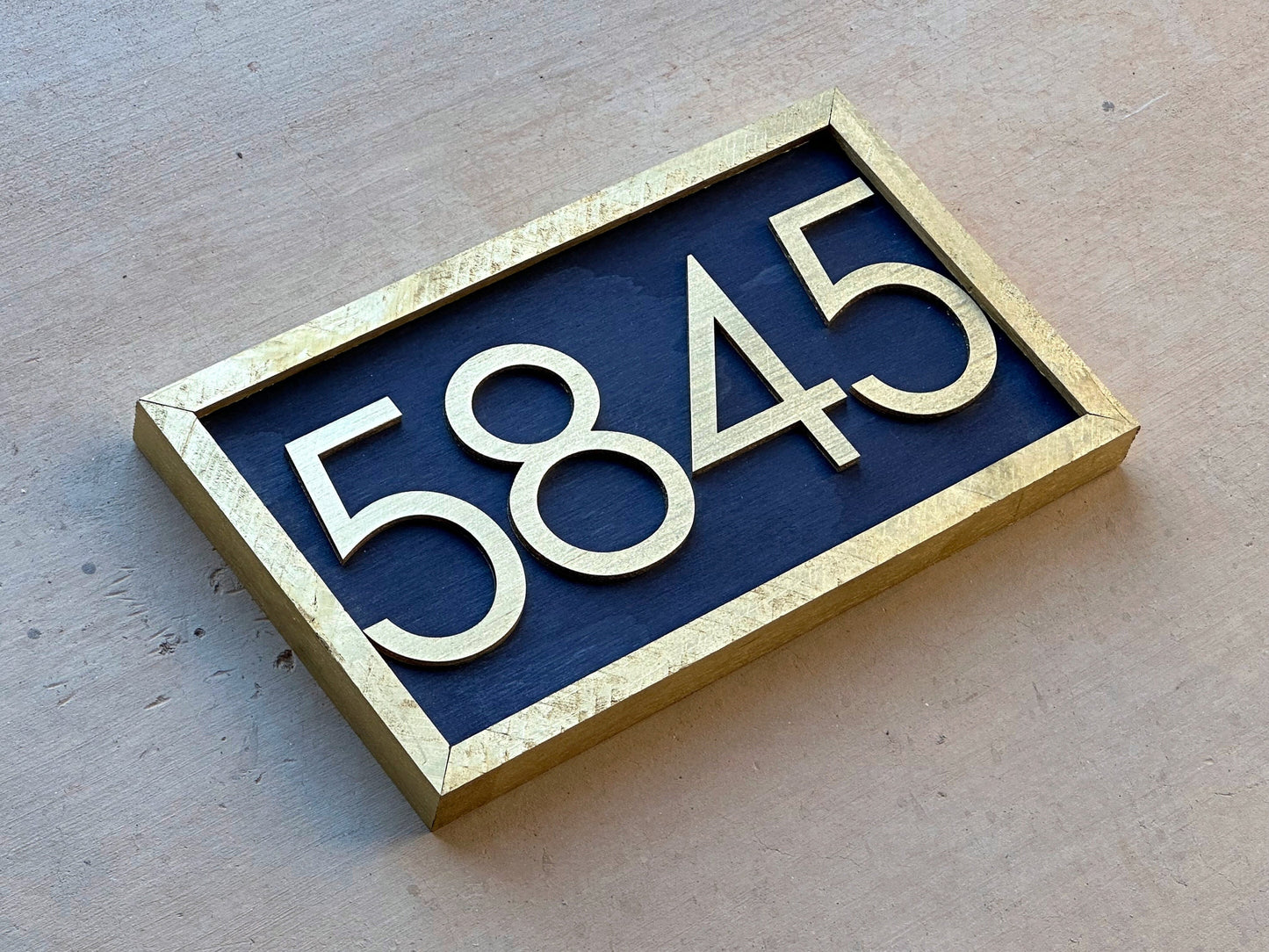 House Number Sign, House Number Plaque, Horizontal House Number Sign, House Numbers, Personalized Sign, Housewarming Gift, Wood Sign