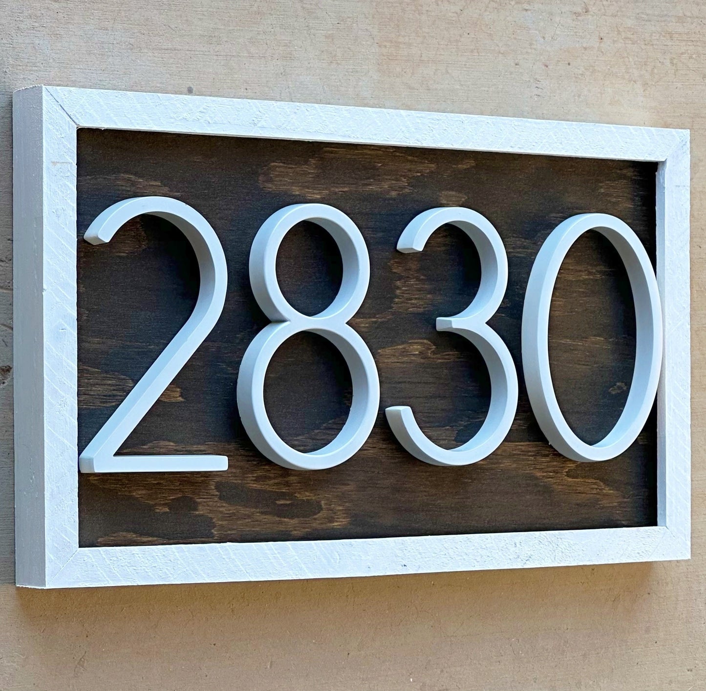 House Number Sign, House Number Plaque, Horizontal House Number Sign, House Numbers, Personalized Sign, Housewarming Gift, Wood Sign