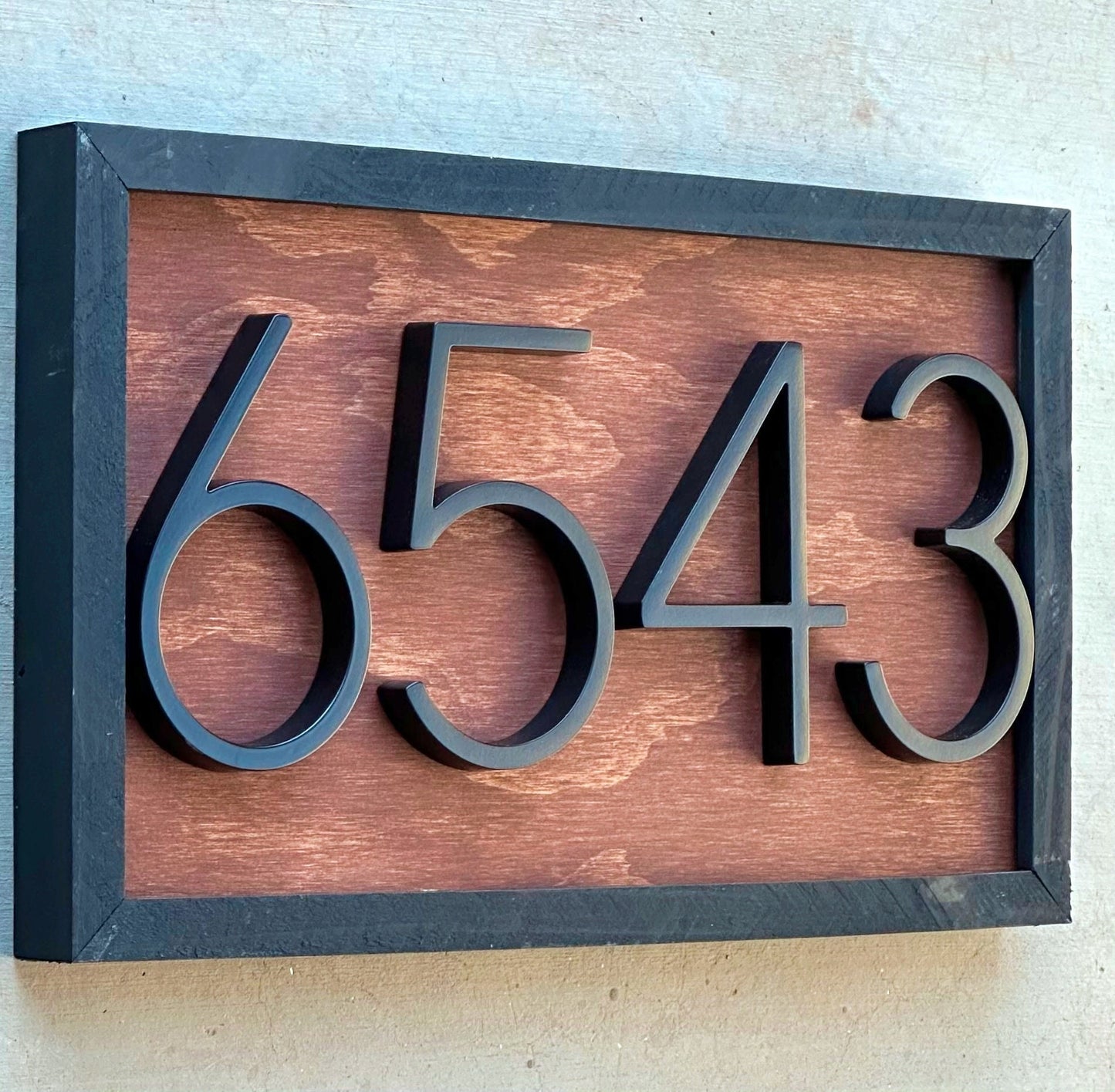House Number Sign, House Number Plaque, Horizontal House Number Sign, House Numbers, Personalized Sign, Housewarming Gift, Wood Sign
