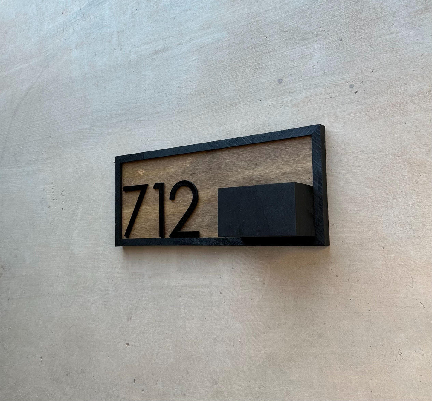 House Number Planter Sign , Vertical Address Numbers, House Number Plaque, Modern Address Sign, Wooden Address Plaque, Custom Address Sign