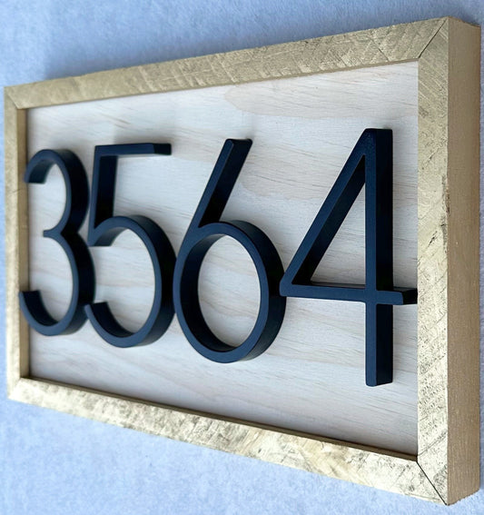 House Number Sign, House Number Plaque, Horizontal House Number Sign, House Numbers, Personalized Sign, Housewarming Gift, Wood Sign