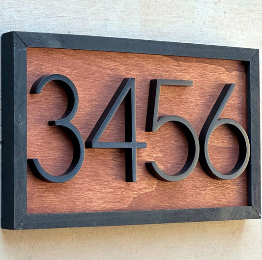 Address numbers, House Number Sign, House Number Plaque, Horizontal House Number Sign, House Numbers, Personalized Sign, Housewarming Gift