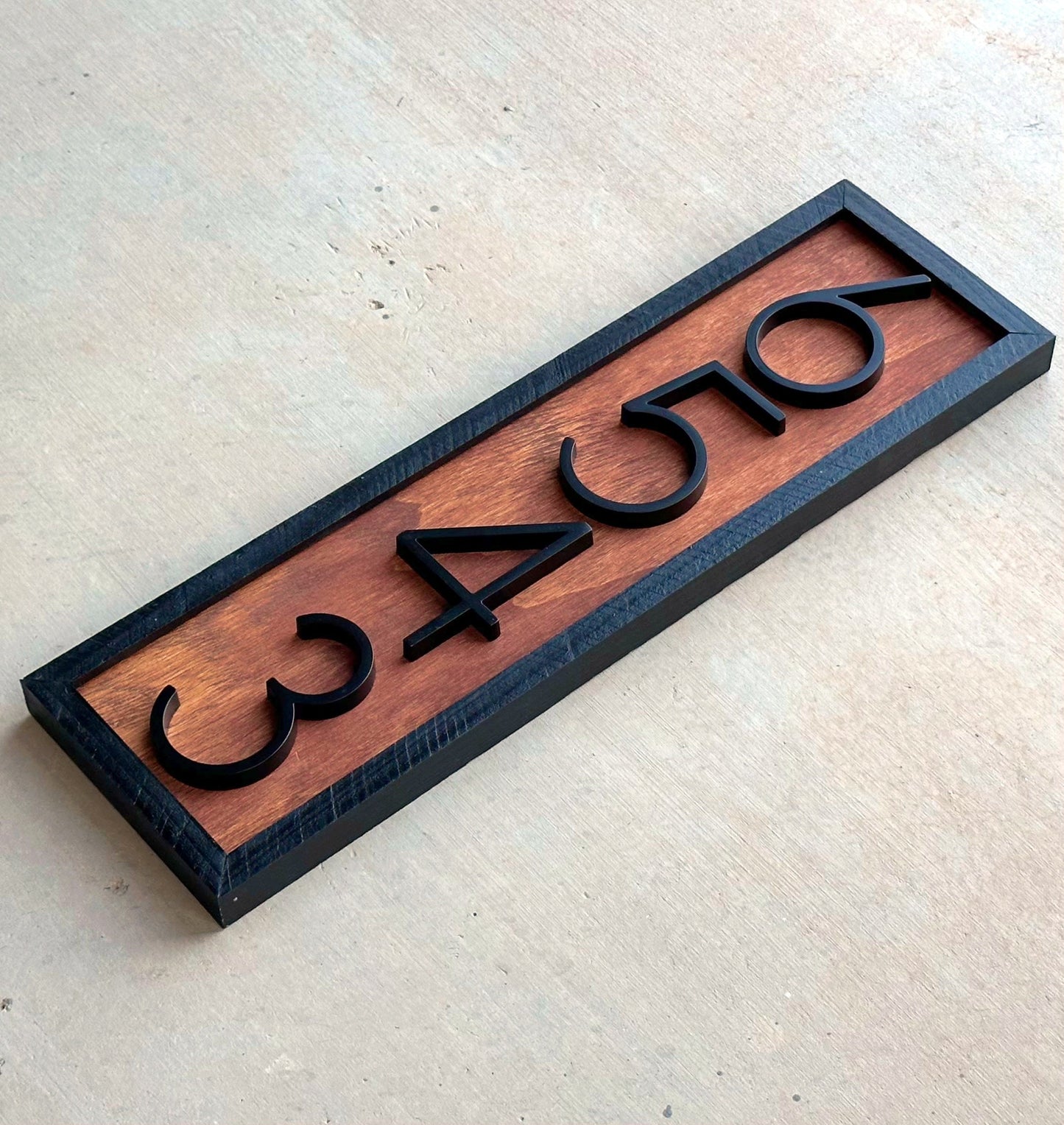 House Number Sign, Vertical Address Numbers, House Number Plaque, Modern Address Sign, Wooden Address Plaque, Custom Address Sign