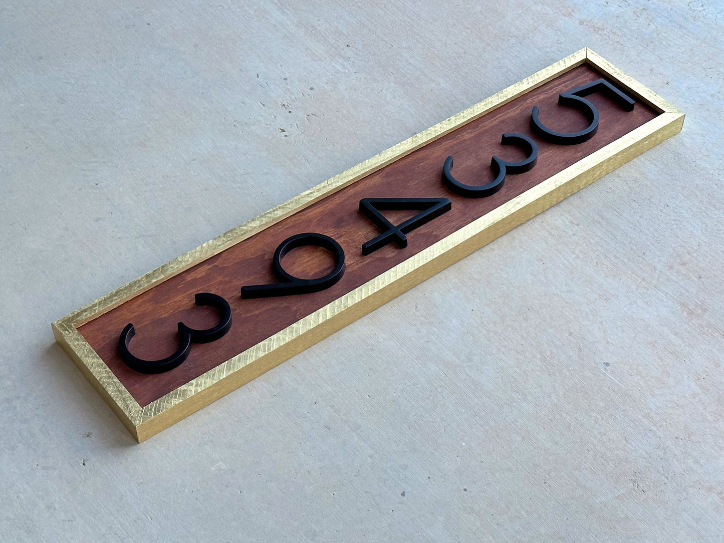 House Number Sign, Vertical Address Numbers, House Number Plaque, Modern Address Sign, Wooden Address Plaque, Custom Address Sign