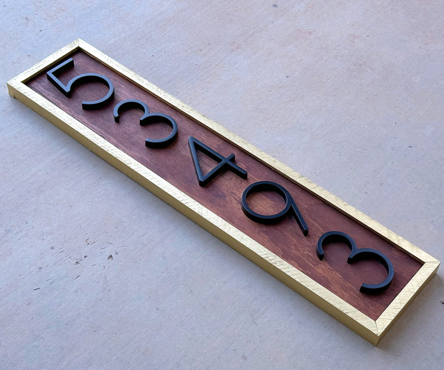 House Number Sign, Vertical Address Numbers, House Number Plaque, Modern Address Sign, Wooden Address Plaque, Custom Address Sign