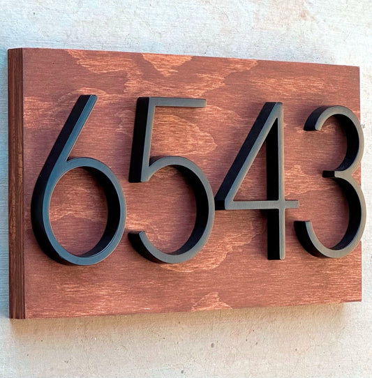House Numbers, Address Numbers, Modern House Numbers, House Number Plaque, Wood Sign, Housewarming Gift, Home Gift, Personalized Wood Sign