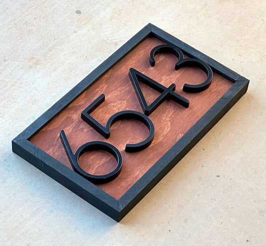 Address Number Sign, House Number Plaque, Horizontal House Number Sign, House Numbers, Personalized Sign, Housewarming Gift, Wood Sign