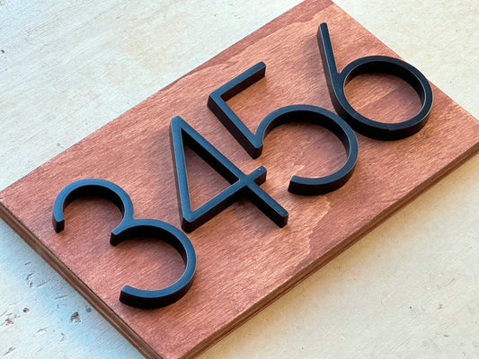 House Numbers, Address Numbers, Modern House Numbers, House Number Plaque, Wood Sign, Housewarming Gift, Home Gift, Personalized Wood Sign