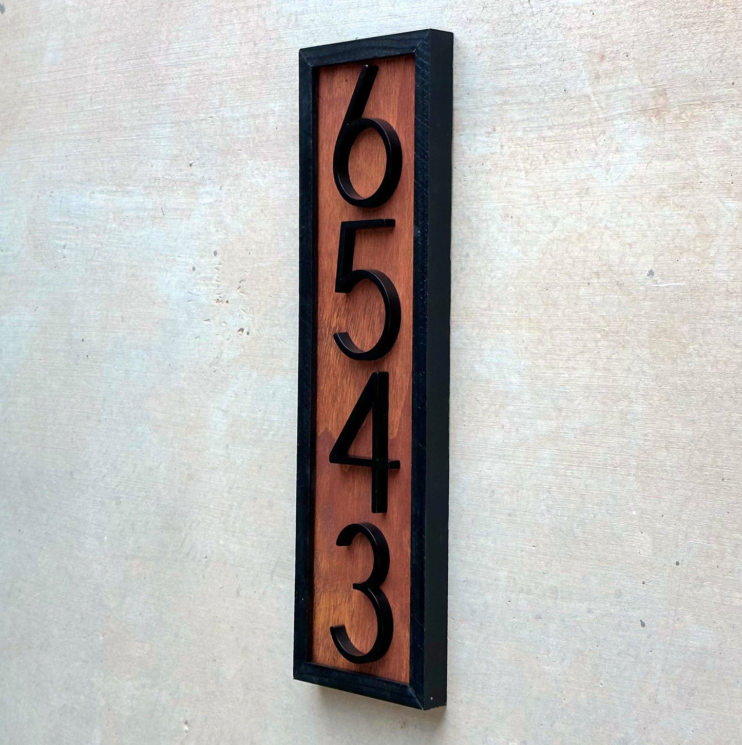 House Number Sign, Vertical Address Numbers, House Number Plaque, Modern Address Sign, Wooden Address Plaque, Custom Address Sign