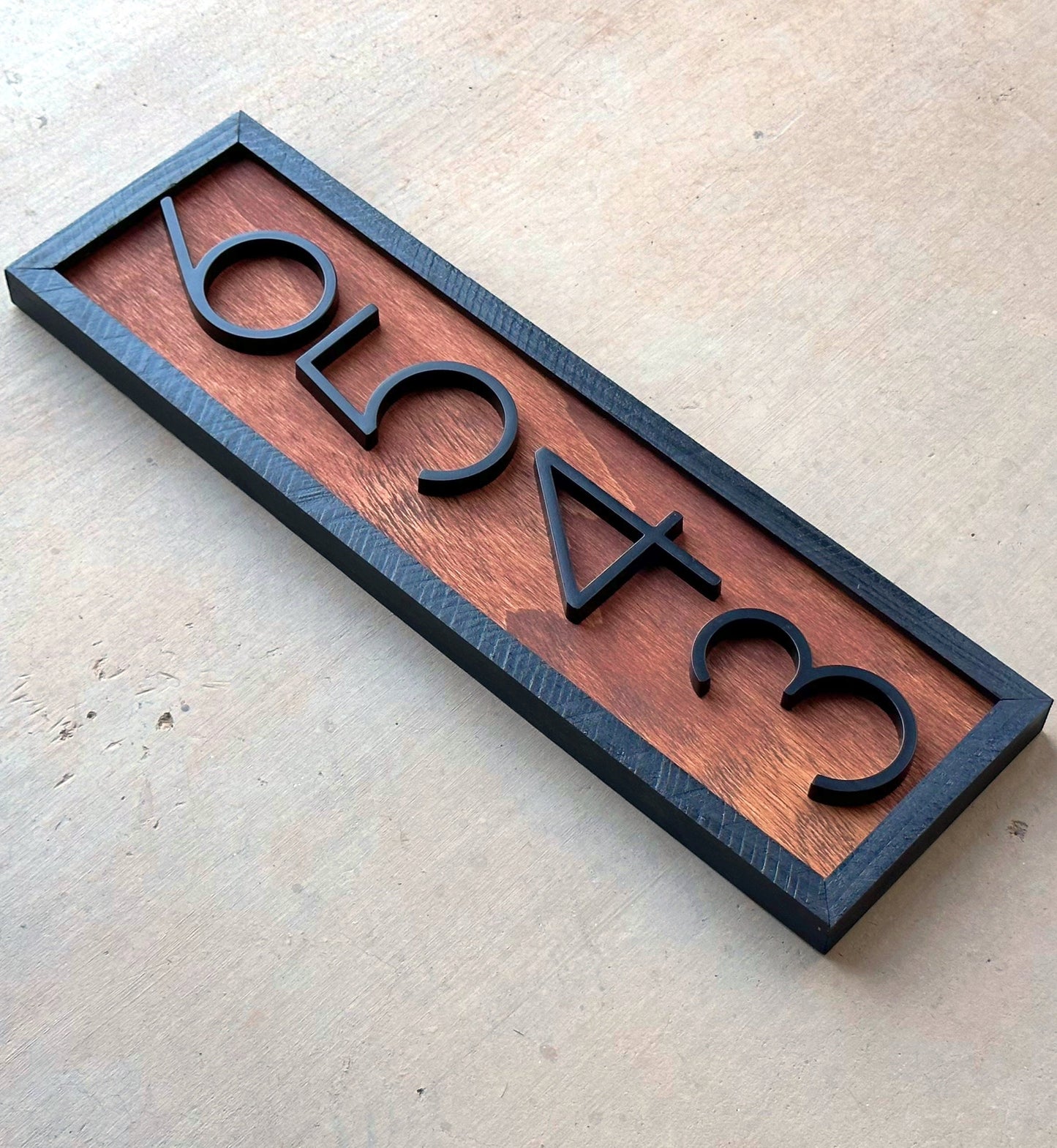 House Number Sign, Vertical Address Numbers, House Number Plaque, Modern Address Sign, Wooden Address Plaque, Custom Address Sign