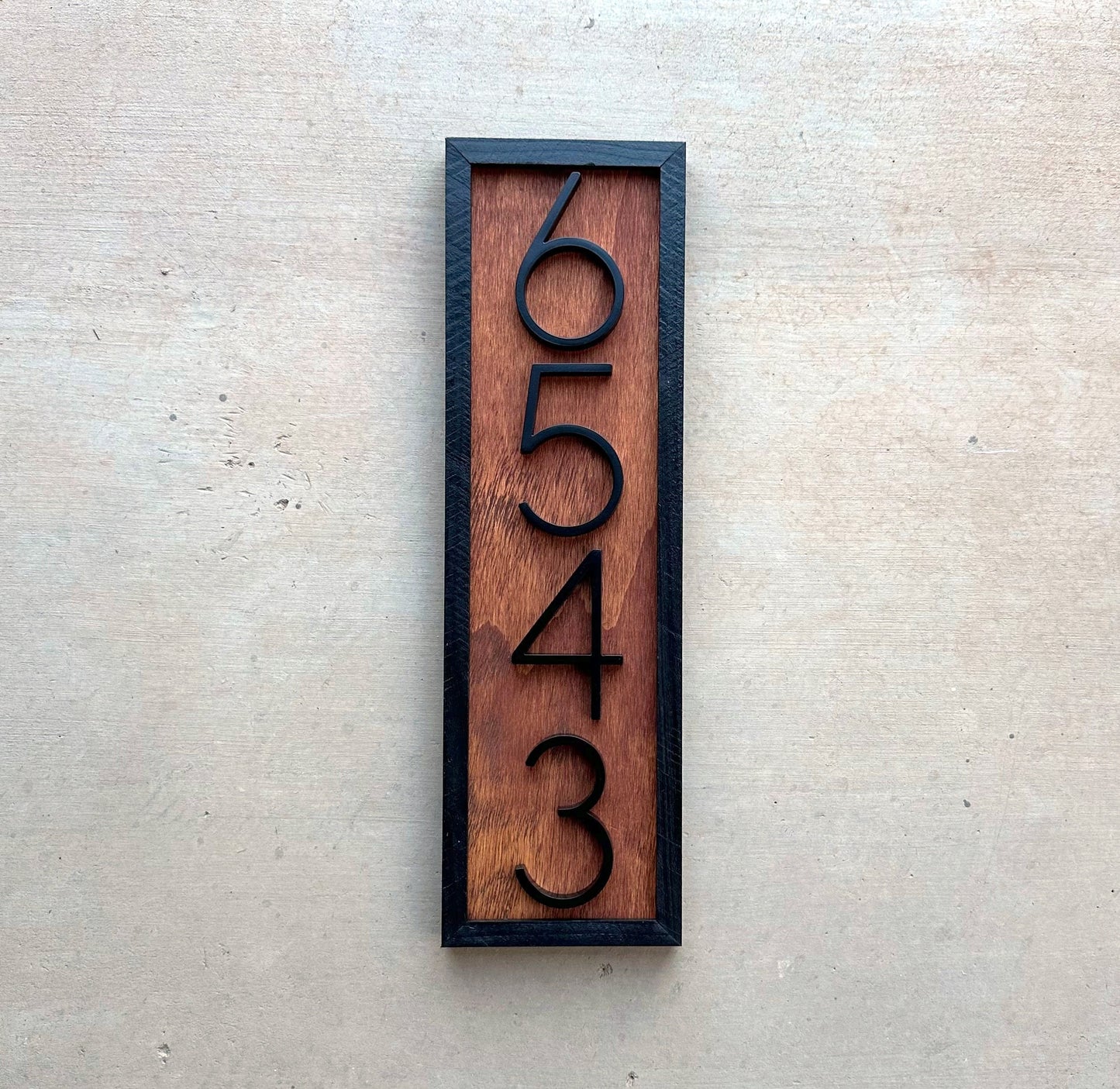 House Number Sign, Vertical Address Numbers, House Number Plaque, Modern Address Sign, Wooden Address Plaque, Custom Address Sign