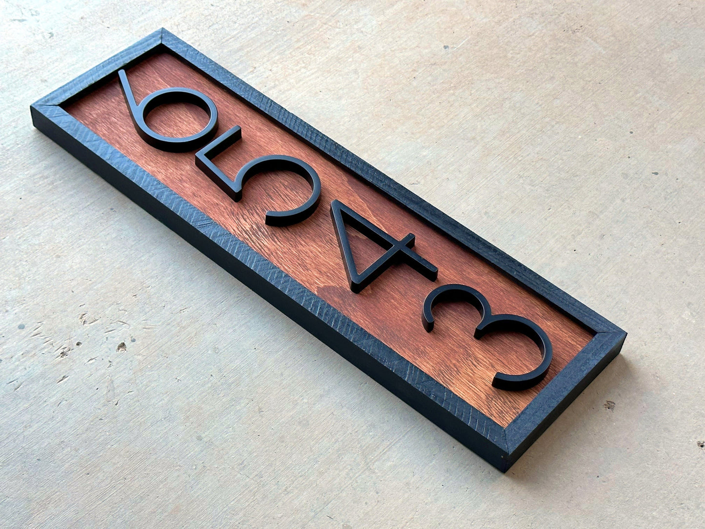 House Number Sign, Vertical Address Numbers, House Number Plaque, Modern Address Sign, Wooden Address Plaque, Custom Address Sign