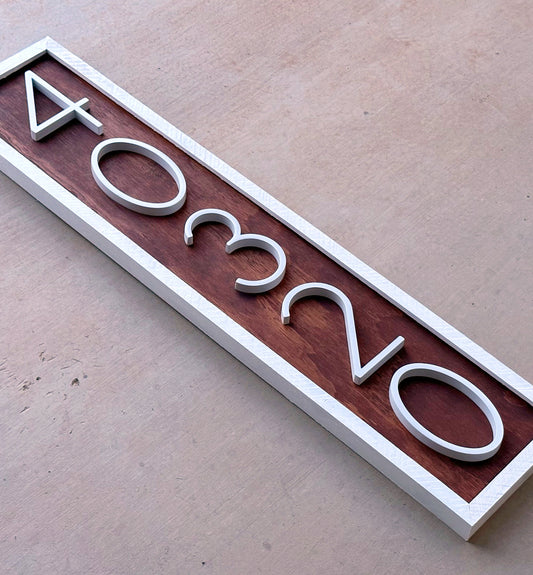 House Number Sign, Vertical Address Numbers, House Number Plaque, Modern Address Sign, Wooden Address Plaque, Custom Address Sign