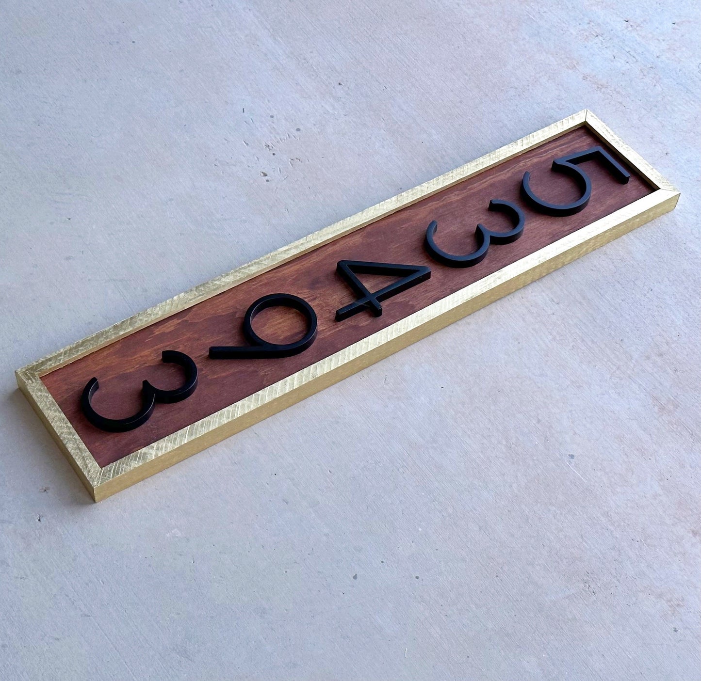 House Number Sign, Vertical Address Numbers, House Number Plaque, Modern Address Sign, Wooden Address Plaque, Custom Address Sign