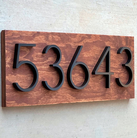 House Numbers, Address Numbers, Modern House Numbers, House Number Plaque, Wood Sign, Housewarming Gift, Home Gift, Personalized Wood Sign