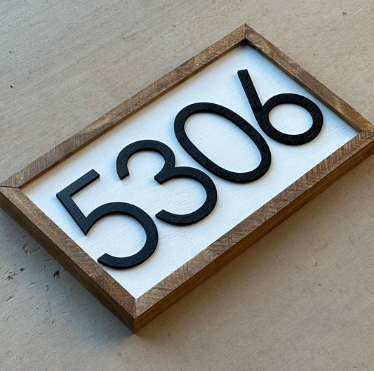 House Number Sign, House Number Plaque, Horizontal House Number Sign, House Numbers, Personalized Sign, Housewarming Gift, Wood Sign