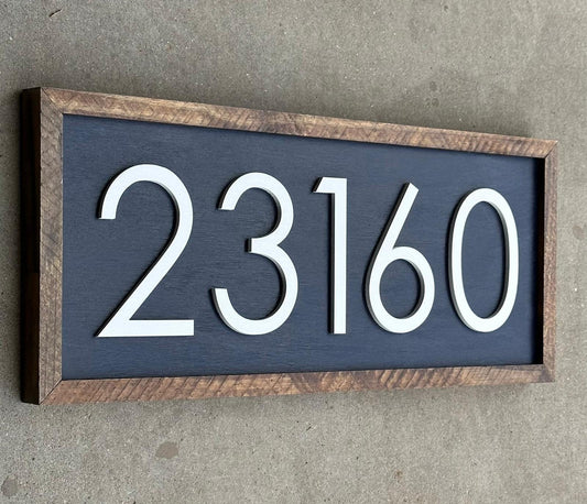 Address numbers, House Number Sign, House Number Plaque, Horizontal House Number Sign, House Numbers, Personalized Sign, Housewarming Gift