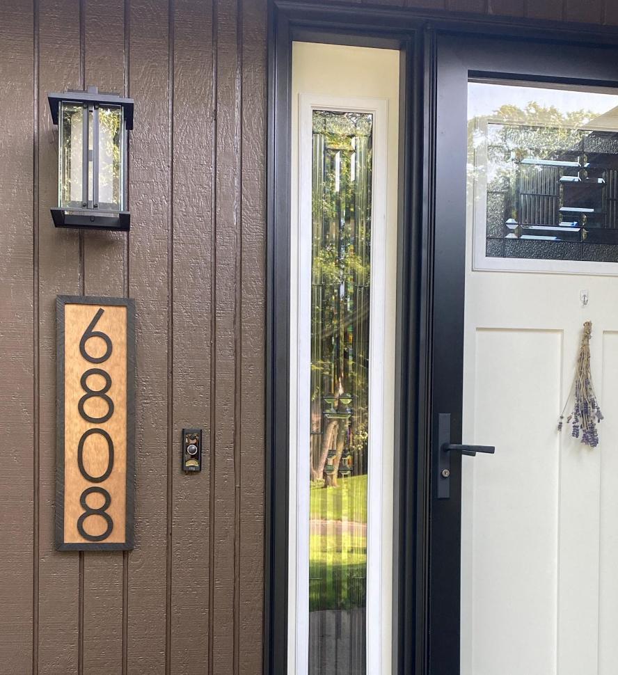 House Number Sign, Vertical Address Numbers, House Number Plaque, Modern Address Sign, Wooden Address Plaque, Custom Address Sign